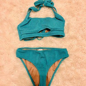 COPY - NWOT Shade & Shore Halter Teal Bikini